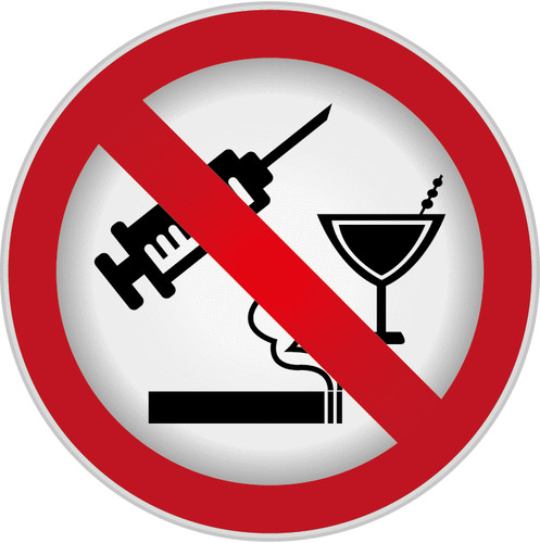 Adesivo segnale stop ban - stop, no