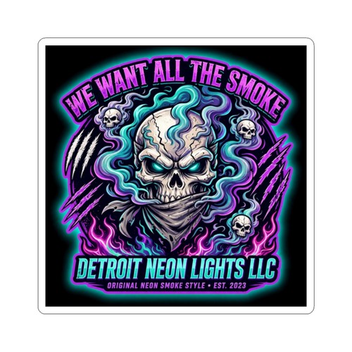 Adesivo detroit neon lights - adesivo,